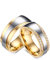 Trauringe Paarpreis Edelstahl, Partnerringe Vergoldet Paarpreis 7MM Breite Bicolor Runden Zirkonia Partner Ringe für Ihn und Ihn Damen Gr. 52 (16.6) & Herren Gr. 60 (19.1)