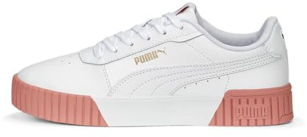 PUMA Carina 2.0, Scarpe da Ginnastica Donna, Puma White-Hibiscus Flower-Puma Gold, 36 EU