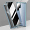CeeEee Samsung Galaxy S22 Ultra Handyhülle Sichtschutz Metallrahmen Privacy Hülle Magnetische Adsorption Anti-Peep Case mit Dual Glas 360-Grad - Blau
