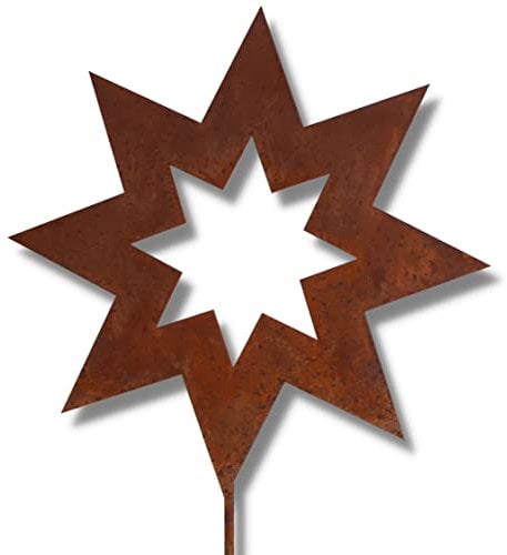 Rostikal Gartenstecker Rost Stern 55 cm Weihnachtsdeko aussen Sterne Deko Wohnzimmer