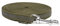 Mystique® Gummierte Schleppleine 12mm ohne Handschlaufe Standard Karabiner Khaki 5m