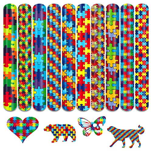 Tintnut Iron on Vinyl Puzzle Patterned Heat Transfer Vinyl 10 Pcs 12 x 10 | Austim Awareness HTV vinyl,easycut & weed & transfer,works with iron & heat press,stretchy & waterproof,for crafts DIY