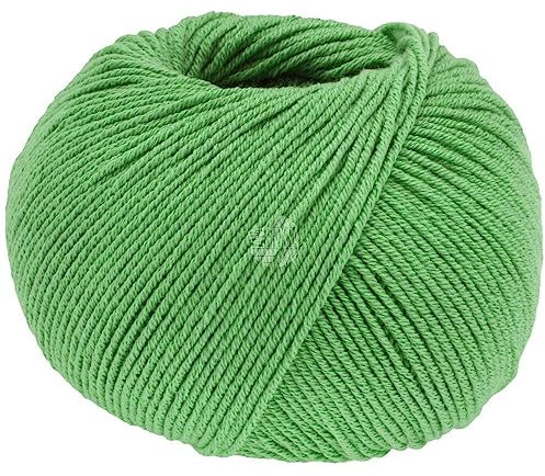 LANA GROSSA Elastico | Baumwoll-Klassiker mit leichtem Stretchanteil | Handstrickgarn aus 96% Baumwolle & 4% Polyester (Elite)| 50g Wolle zum Stricken & Häkeln | 160m Garn FB 181