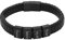 Heideman Armband Herren aus Leder schwarz matt - Lederarmband Titus mit schwarzen Gravurplättchen für Männer - Personalisiertes Geschenk