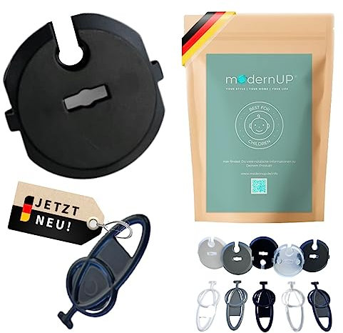 NEU Kindersicherung Steckdose Anthrazit - ohne Kleben, mit Schlüssel, steckbar, passend für alle Steckdosen – Steckdosensicherung, Kinderschutz, Baby Sicherheit, Steckdosenschutz von modernUP