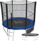 PlayActive 6ft / 8ft / 10ft / 12ft / 14ft / 16ft Kids Trampoline with Safety Enclosure Net, Ladder, Weatherproof Cover, Shoe Bag Included (Blue, 6ft)