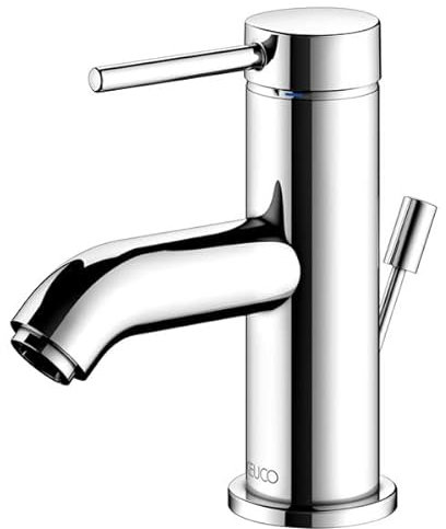 KEUCO IXMO Soft Einhebel-Waschtischmischer 60, mit Zugstangen-Ablaufgarnitur, Ausladung 94mm, 59504012000, Farbe: Verchromt