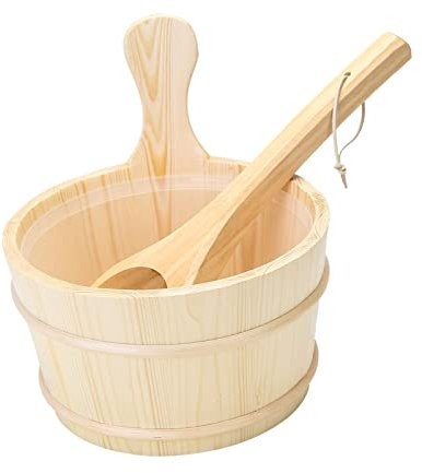perfk Barril y de sauna de 4 l, herramienta de baño de SPA, accesorios de baño, MADERA