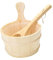 perfk Barril y de sauna de 4 l, herramienta de baño de SPA, accesorios de baño, MADERA