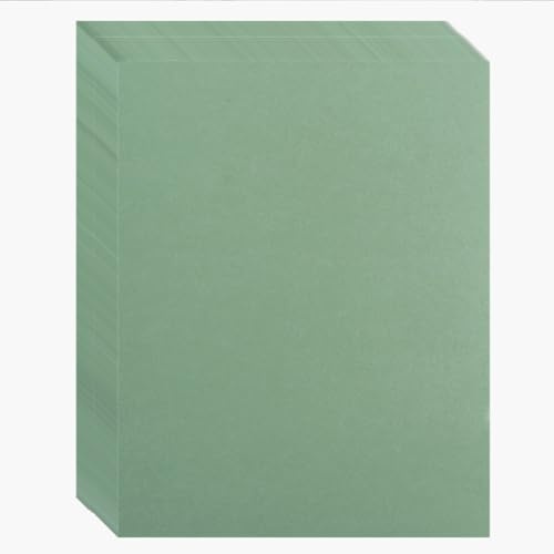 100 Stück Salbeigrüner Karton, blanko, schwere Karten, 21,6 x 27,9 cm