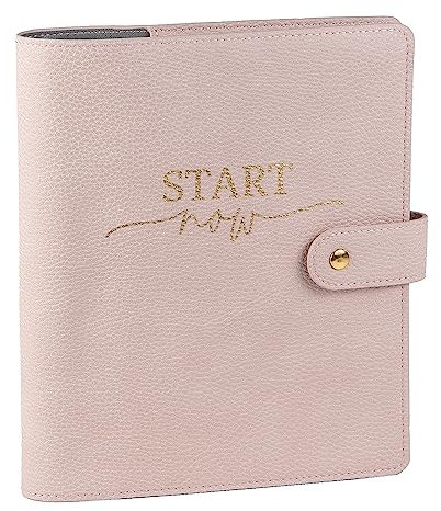ARTEBENE MAJOIE My Planner für Notizen Notizbuch Vegan mit Leder-Optik in DIN A5 Start now Rosa