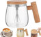 Yajimsa Electric High Speed Mixing Cup - Electric Mixing Mug with Glass | Self Stirring Mug with Lid | High Borosilicate Glass Coffee Cups Electric Mixing Suitable for Coffee/Milk/Drinks, Transparent