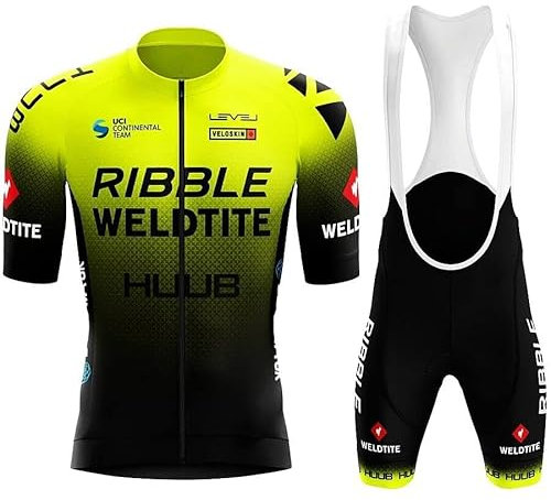 assocauicy Rennrad Trikot Herren Set,Atmungsaktiv Und Schnelltrocknend Herren-Radtrikot Radhosen Für Männer Mit 3D-Gel-Pads
