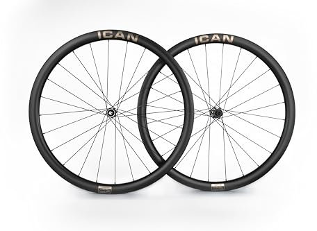 ICAN AERO 38 Disc 1325g Carbon Scheibe Rennrad Radsatz Innenbreite 21mm Speichen Sapim CX-Ray Sh-HG Freilauf