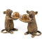 Logbuch-Verlag 2 Kerzenständer Weihnachten Geschenk Gold Maus Ratte Paar Deko Tischdeko 15,5 cm extravagant Geburtstag