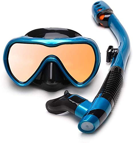 GagalU Taucherbrille mit großem Rahmen, voll atmend, beschlagfrei, Schwimmbrille, Maske, Vollgesichts-Schnorchelmaske