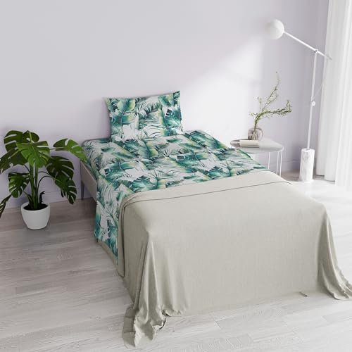Italian Bed Linen Bettwäsche Dafne, 100% Mikrofaser, französisches Bett, Maui
