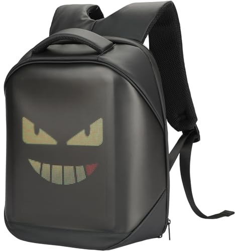 KEMIMOTO LED Backpack Programming Backpack for Motorcycle Travel and Camping Storage Laptop Backpack