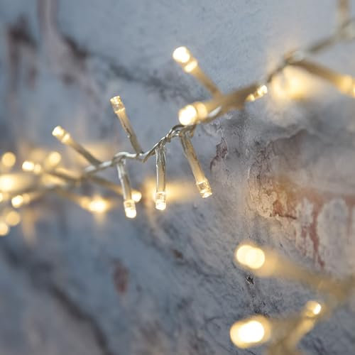 Lights4fun 360er Dual LED Solar Lichterkette mit Fernbedienung warmweiß USB Aufladbar Solar Lichterkette außen Solarlampen für außen