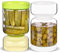 ZENS Pickle Jar with Strainer Flip, 2 Pack 1500 ML Flip Pickling Jar Hourglass Olive Jars for Pickle Juice Separator, Airtight Gherkin Jar Pickle Storage Kimchi Container Leakproof, Gifts for Women