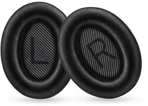 Bzzerumy Cuscini Auricolari di Ricambio per Bose QuietComfort 35 II, Cuscini Auricolari di Ricambio compatibili con Bose QC35, QC25, QC15, QC2/ Ae2, Ae2i, Ae2w (Nero)