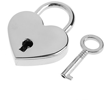 Metal for Wish Lock Heart Archaize Padlocks with for Key Jewelry Box Decorative Padlock for Lovers Girls Students