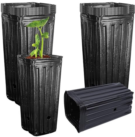 Deep Nursery Treepots - Vasi alti per piantine da vivaio, contenitori per piante | 20 confezioni di vasi per piante profonde, vaso da fiori per piantine alte per interni ed esterni, grande fioriera