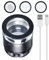 10x Juwelierlupe Vergrößerungsglas Tragbares Taschenlese-Magnifier mit 6 LED-Lichtern und 3 Glas-Skalen, Wiederaufladbare Lupe 25 mm Sichtfeld, für Schmuck, Edelsteine, Münzen, Hobby-Werkzeug