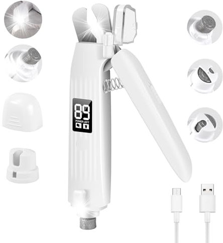 SZMDLX Cat & Dog Nail Clippers Nail Grinder,2-in-1 portable dog nail grinders silent Safe Dog Nail Trimmer with LED lights Anti Cutting Blood Line for Dogs Cats Rabbits pet Grooming Tool 