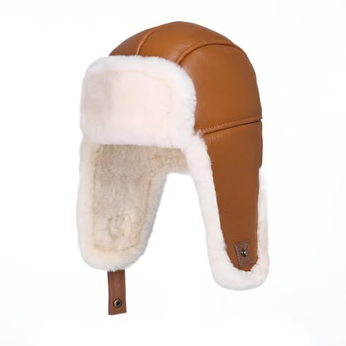Sombrero de Trampero Unisex,Cálido Gorro de Aviador Ruso,Sombrero de Piel térmica en Invierno