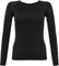 Ladies Long Sleeve T-Shirt Top Plain - Round Neck - Women's Casual T Shirt - Soft Stretchy Slim fit Tee Tops UK (UK, Numeric, 8, 26, Regular, Regular, S/M (8-10), Black)