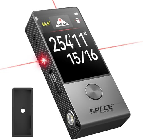 MILESEEY Laser Measuring Tool, 330Ft Laser Measurement Tool with Touchscreen Control, ±2mm Accuracy Laser Tape Measure with Laser Alignment, M/in/Ft Unit Switching, P2P, Real-time Data Sync