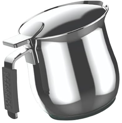 Officine Prandelli Cafetera de servir tazas 10, línea Dolcevita, 950 ml, acero inoxidable 18/10 de inducción con mango de silicona antisalpicaduras
