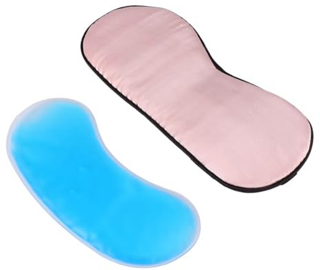 PAMINGONO Masque De Nuit Soie Réversible Masque Occultant Pour Sommeil Réparateur Rose