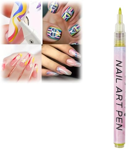 Nail Art Pens Set,Nail Point Graffiti Dotting Pen,Nail Drawing Pen,Drawing Painting Liner Brush for DIY Nail Art,Waterproof Nail Polish Pens,Quick-Drying Nail Point Graffiti Dotting Liner Pen(gold)