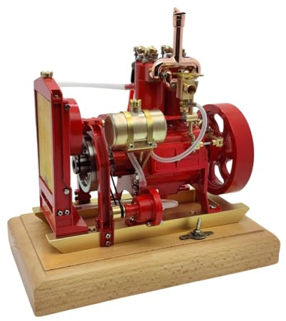 BuildCubes Combustion Engine Model Building, Mini Engine Kit 5cc Synchronous Two Cylinder OHV Petrol Engine Kit Tractor Engine Model, Motor Engine Kit Gifts for Technology Enthusiasts Kit
