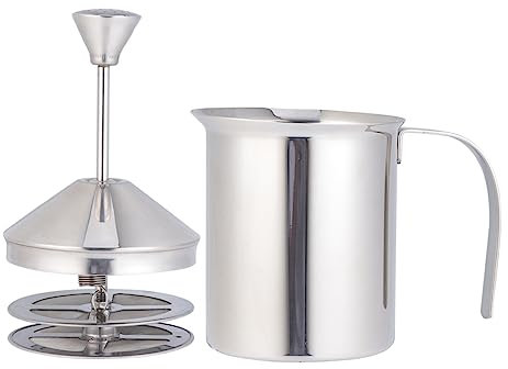 Holibanna Jarra Batidora De Leche Manual Espumador De Leche De Acero Inoxidable Utensilios Para Café 800 Cc