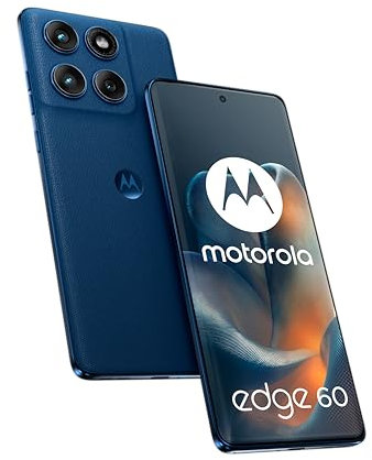 Motorola Edge 60 512 Go, Smartphone debloqué, écran 6,67, Appareil Photo 50 MP, Batterie 5200 mAh, Gibraltar Marine (Blue), Coque de Protection et câble USB C Inclus