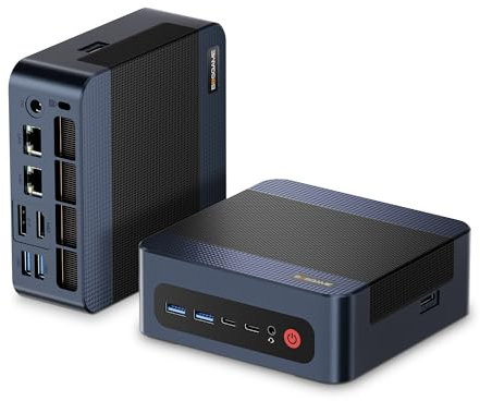 BOSGAME Mini PC M4 Neo, computadora para juegos AMD Ryzen 7 7840HS, DDR5 de 32 GB, SSD PCle de 1 TB, pantalla triple 4K y USB 4 y Oculink, LAN dual de 2.5 G y Wi-Fi 6E y BT5.2, micro PC de escritorio