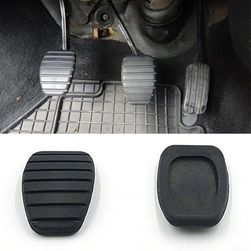 2 x Gummi-Pedalabdeckungen für Bremse und Kupplung, kompatibel mit Clio, Laguna, Megane, Kangoo, entworfen für längere Lebensdauer der Pedale