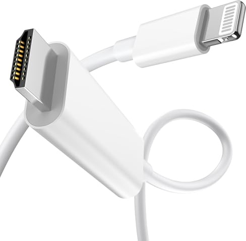 [Apple MFi Certified] Lightning to HDMI Cable for iPhone 14 13 12 11 to TV