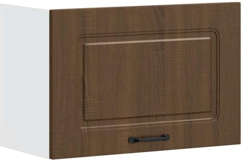 XHNIFBN Küchenhängeschrank Kalmar 60x31x40 cm Braun Eiche-Optik Massive Holzwerkstoff-Konstruktion 80 kg Belastbar Praktische Tür Wandmontage Modernes Design für Küche Wohnmobil Büro