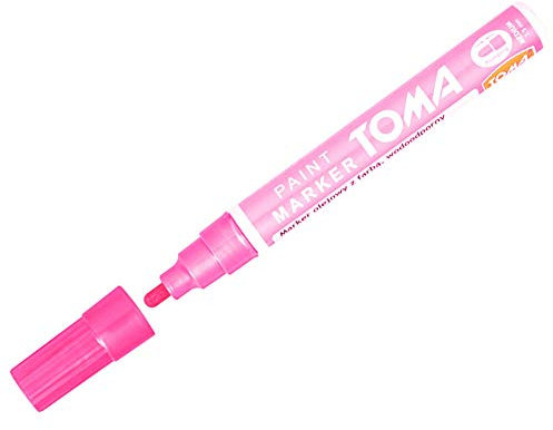 SolaDirect Marker Pen Universal Waterproof Permanent Oil Based Paint for Car Tyres, Arts & Crafts (Pink)
