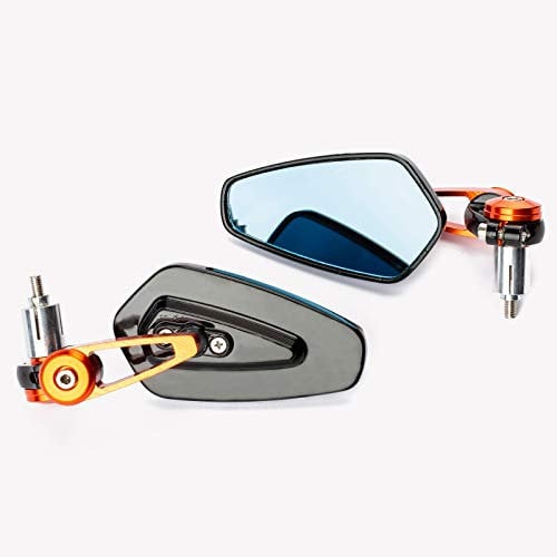 Lenker Spiegel 22mm Lenkerspiegel Motorrad Universal Rückspiegel Orange