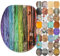 Sanilo Soft Close Toilet Seat, Wide Choice of Wooden Toilet Seats, Stable Hinges, Easy to Mount (Rainbow)