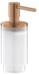 Grohe Seifenspender aus Glas und Metall, 130 ml, mit kratzfester Starlight-Oberfläche, 10 x 14 x 6 cm, kupferfarben, glänzend gebürstet (Referenz: 41028DL0)