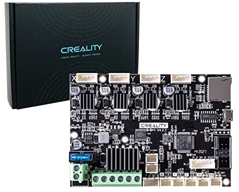 Creality Ender 3 Silent Mainboard V4.2.7 with TMC2225 Driver Marlin 2.0.1 with 2×0.4mm Nozzle/Silicone Cover/PC4-M6 Fittings/PC4-M10 for Ender 3/Ender 3 Pro/Ender 3 V2/Ender 5