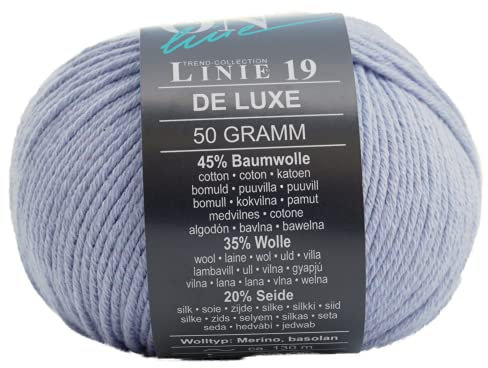 Online Linie 19 De Luxe Farbe 09 flieder, Wolle mit Seide, Merinowolle und Baumwolle