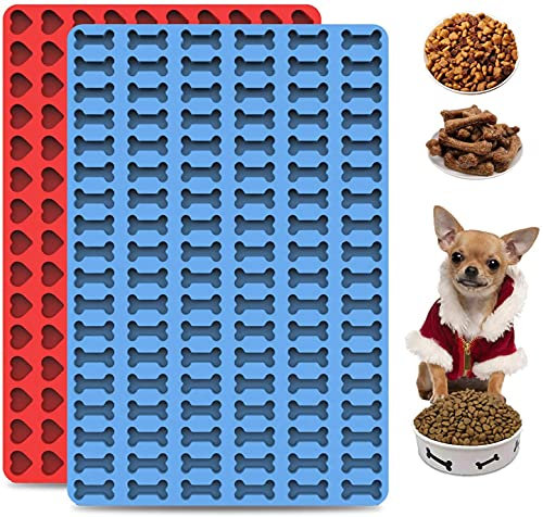 (2 unidades) moldes de silicona para cavidad de Chulovs, molde de silicona para perros, molde para galletas de perro, para mascotas, molde para hornear con gotas de chocolate