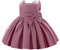 IBAKOM Bébé Petites Enfant Filles Bowknot Tutu Princesse Robe Bal Anniversaire Formel fête Mariage Baptême Demoiselle d'honneur Communion Robe Rose foncé 2-3 Ans